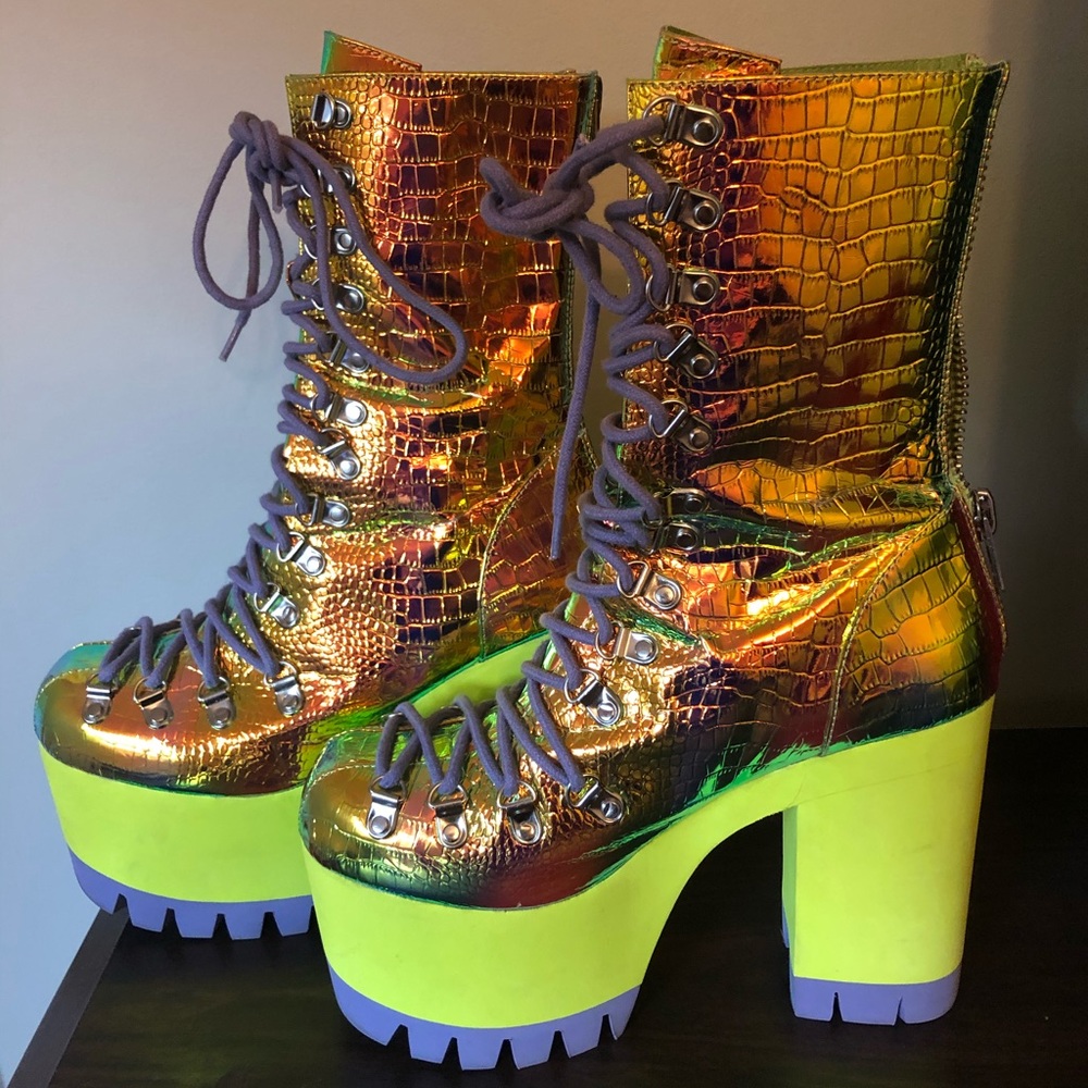Current Mood Neon Boots